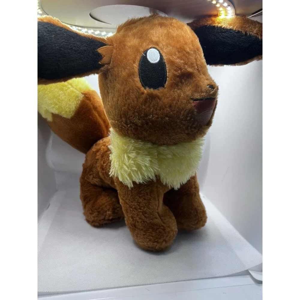 Build A Bear BAB 2018 Pokemon Eevee Plush Brown Yellow Collectable Toy Kids 16